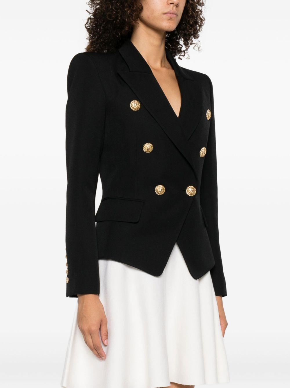 double-breasted wool jacket - 3