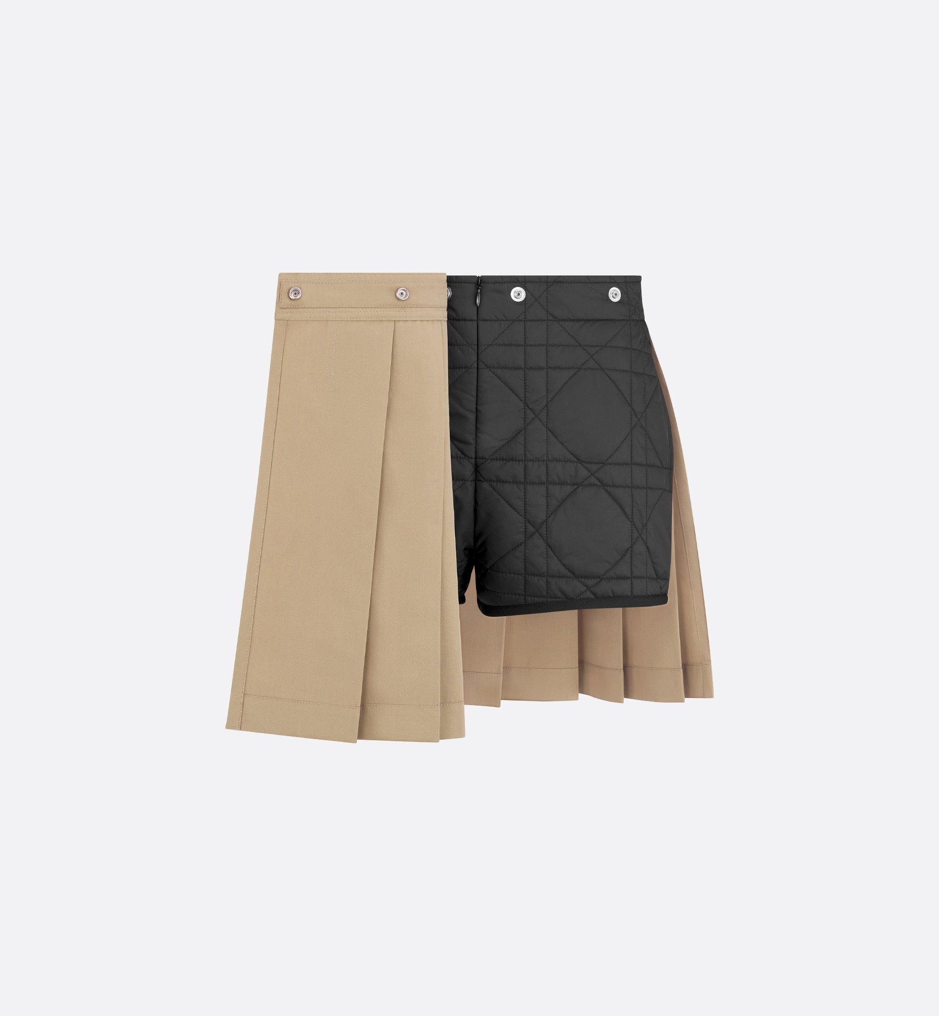 Wrap Miniskirt with Integrated Cannage Shorts - 3