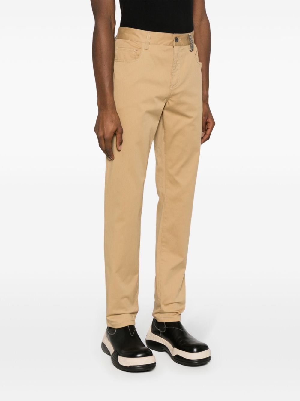 mid-rise logo-engraved straight-leg jeans - 3