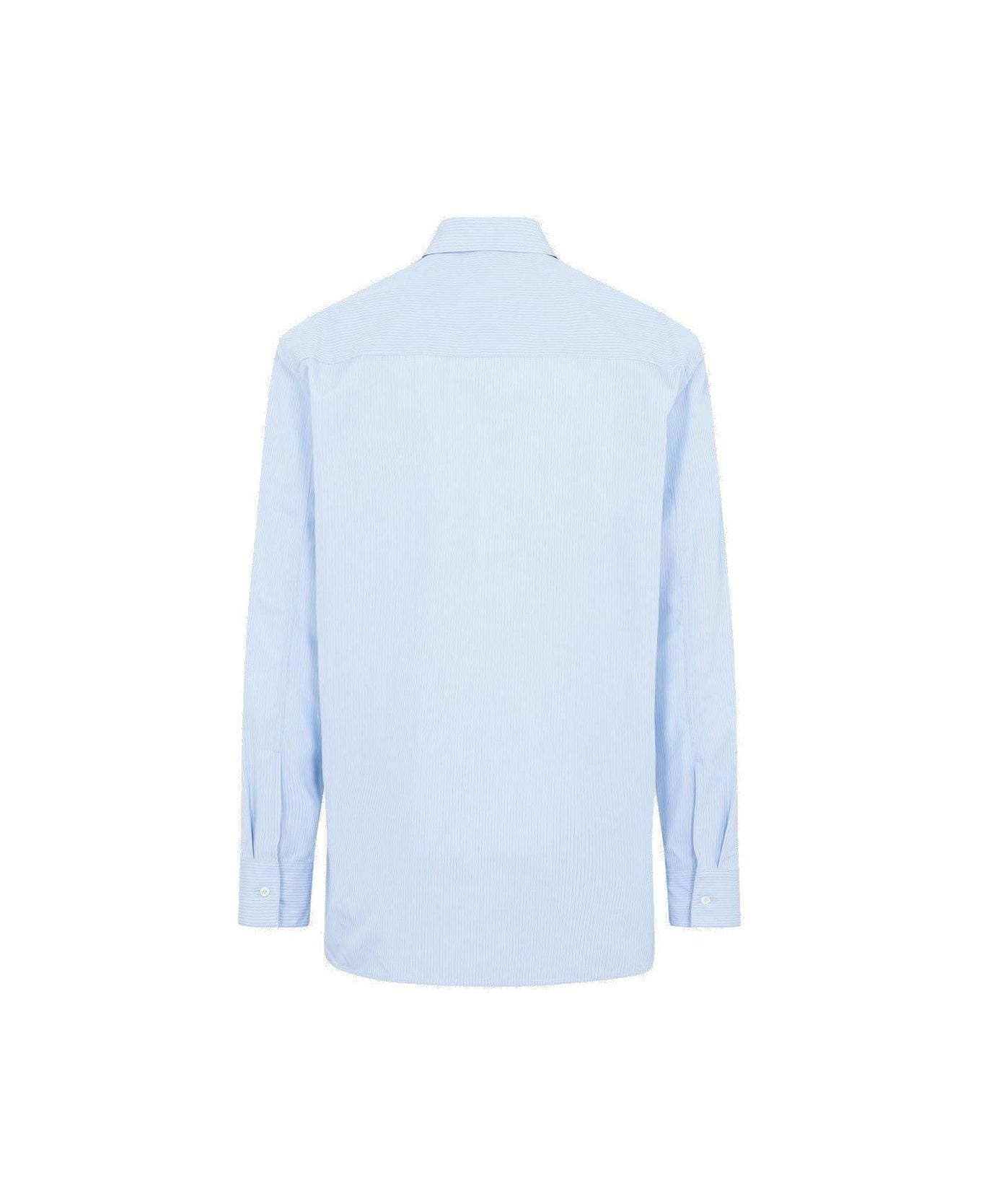 Logo Embroidered Long-sleeved Shirt - 2