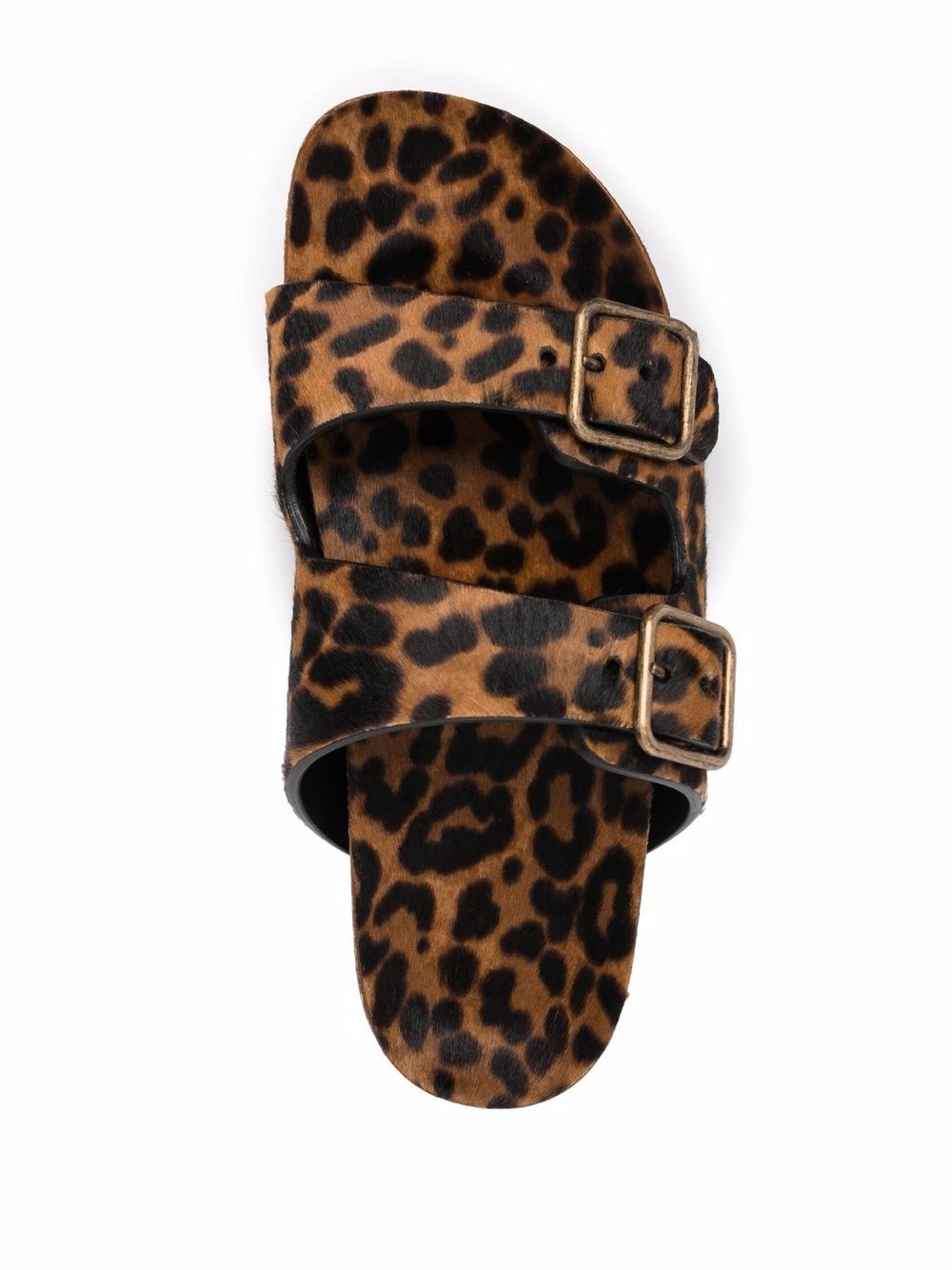 leopard-print buckle sandals - 4