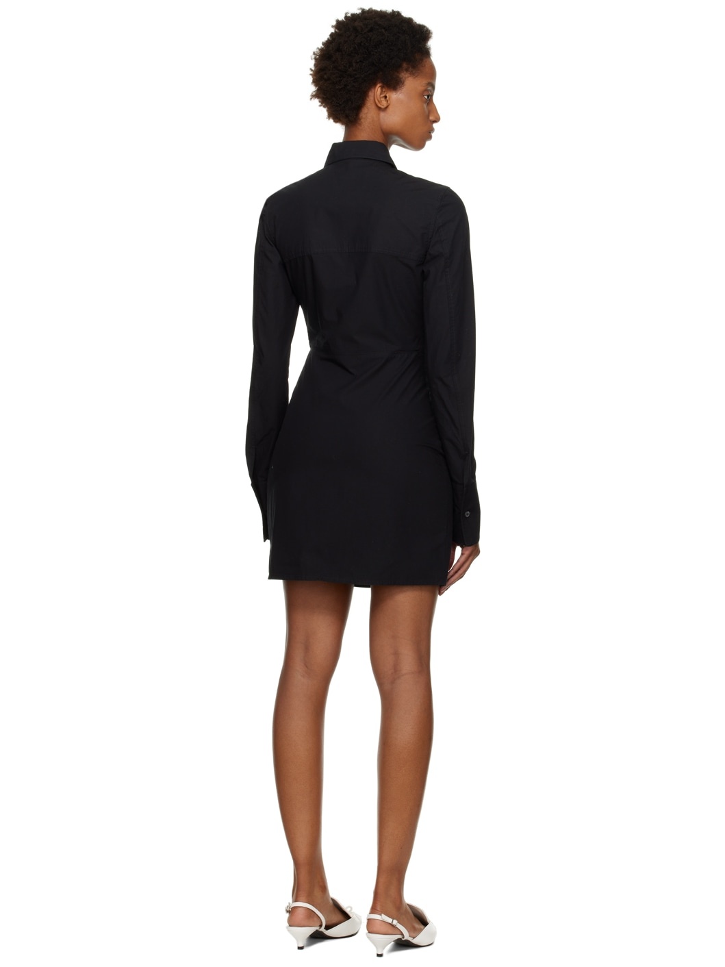 Black Heart Shaped Midi Dress - 3
