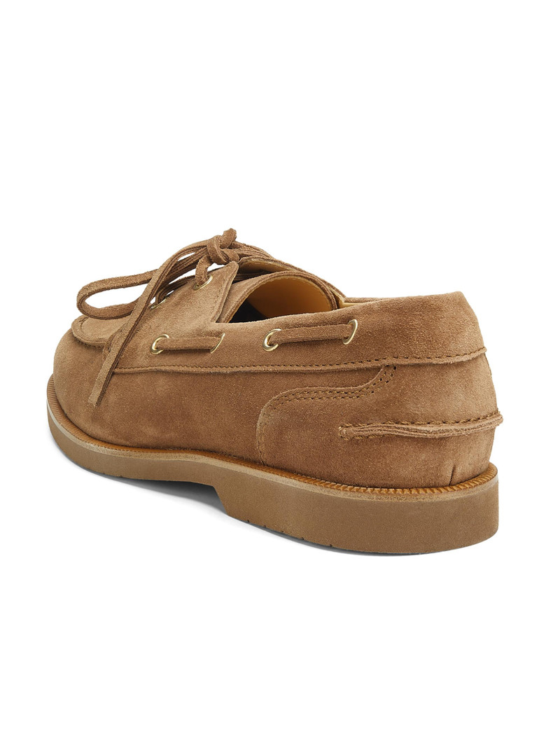 Men's Washed Suede Boat Shoes - Brown 3