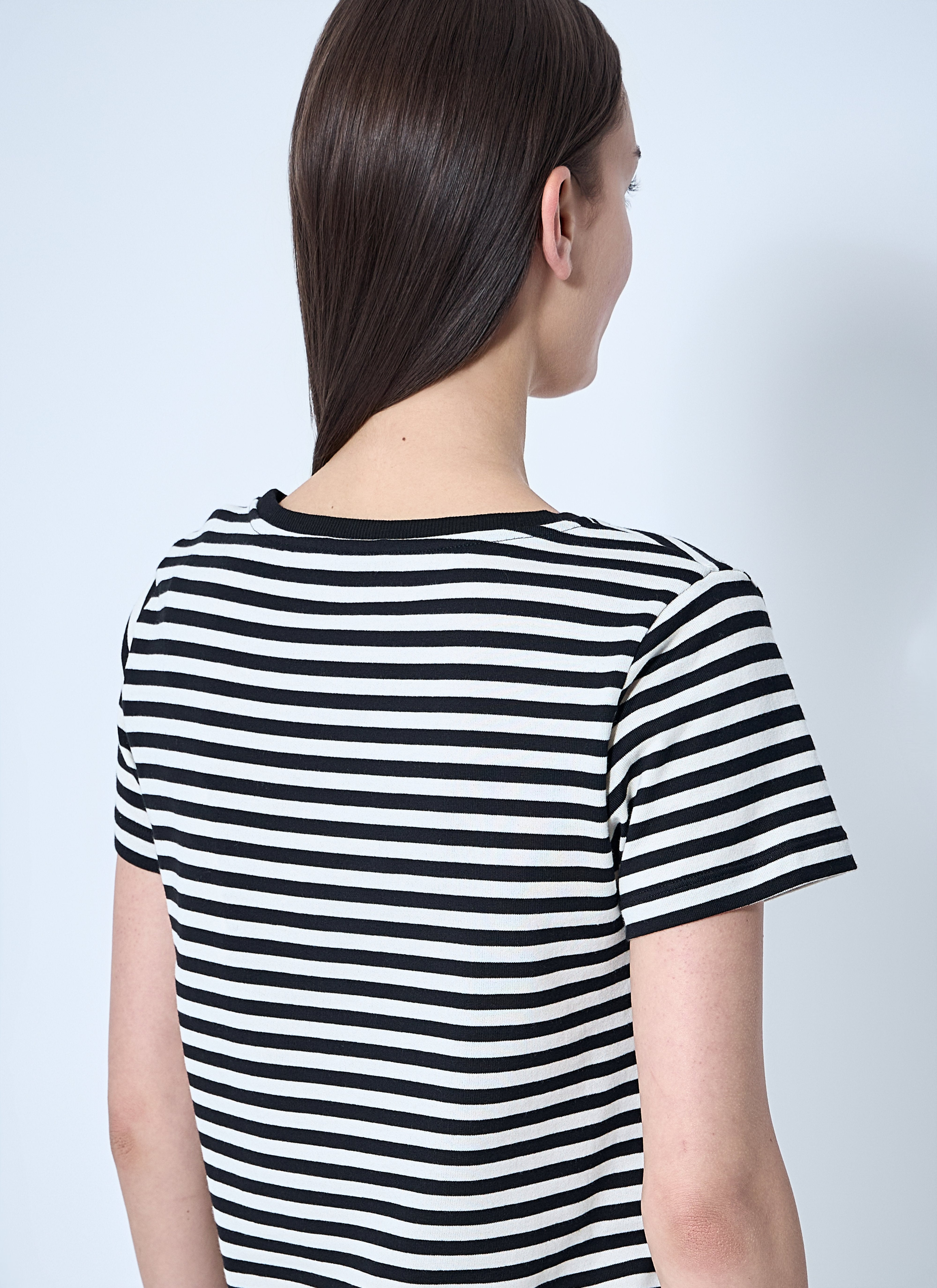 Moncler Women Striped Logo Motif T-Shirt - 6