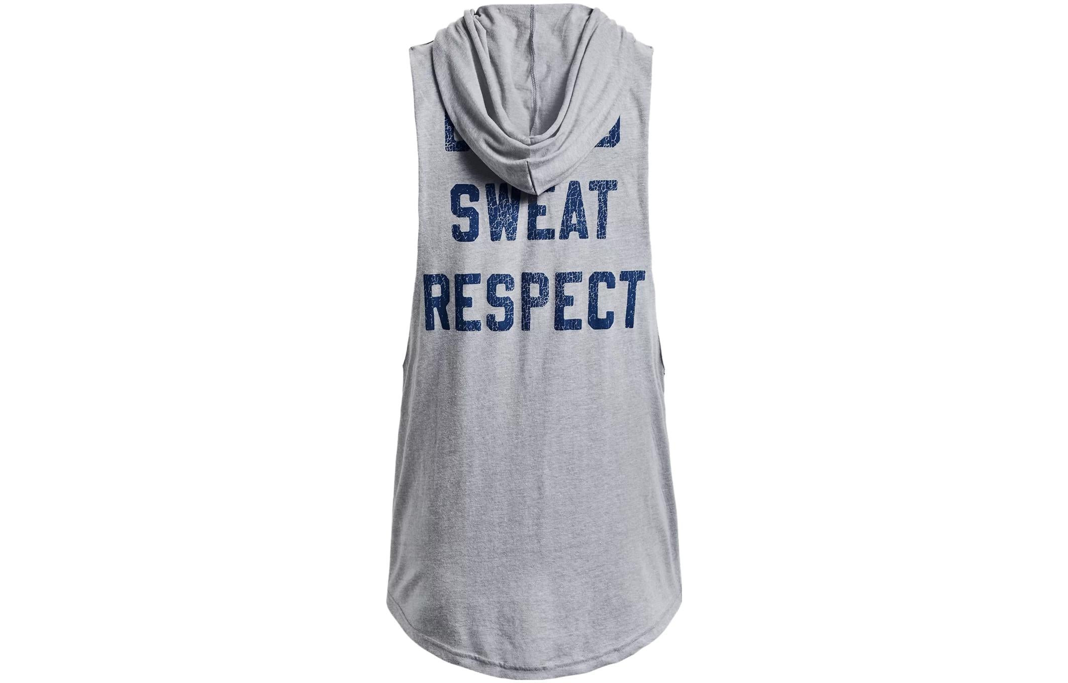 Under Armour Project Rock BSR Bull Sleeveless Hoodie 'Grey Blue' 1376939-035 - 2