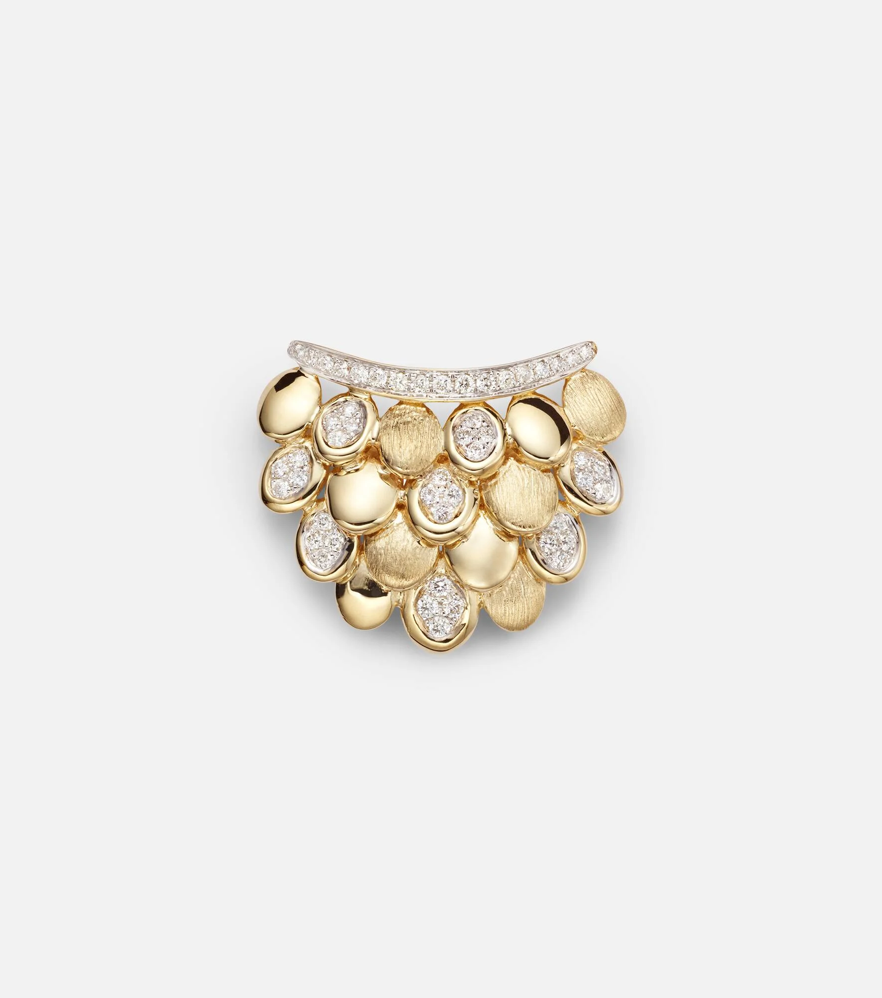 Blossom 14kt gold single earring with diamonds - 1