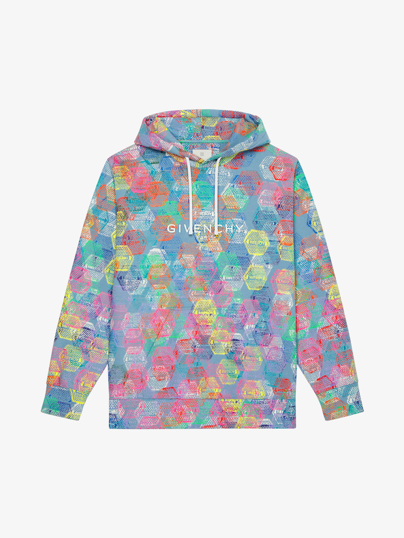 CLASSIC FIT HOODIE WITH ALL-OVER PATCH PRINT 1