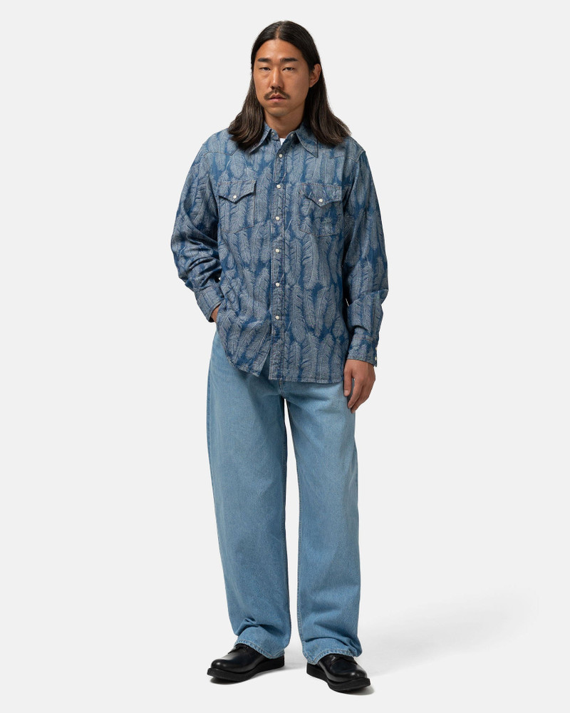 Kapital 5oz MAGPIE Denim HUSKY Western Shirt Light outlook