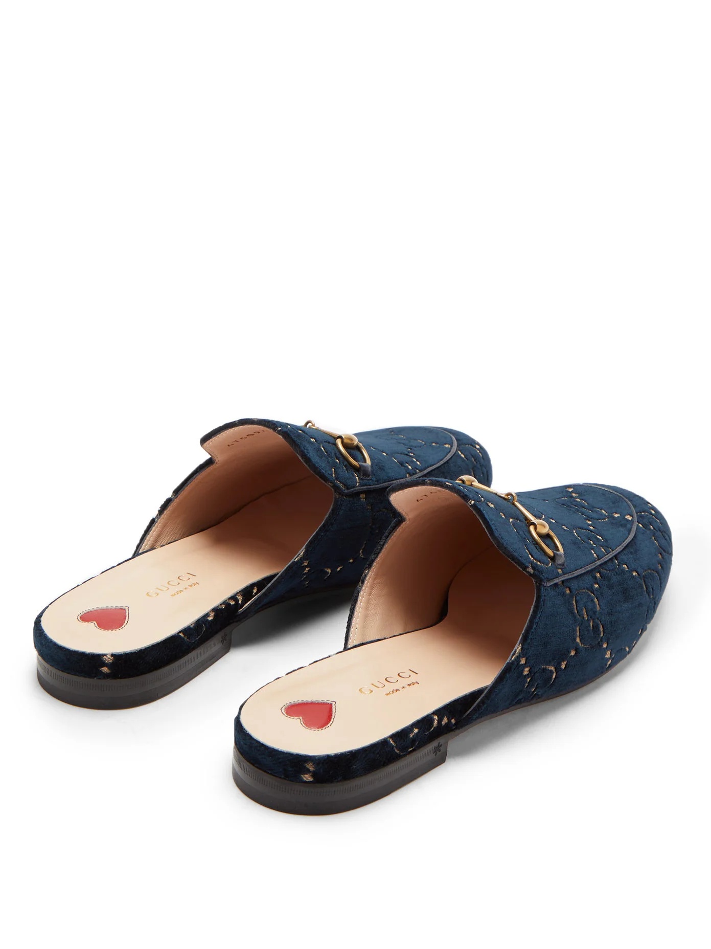 Princetown velvet backless loafers - 3