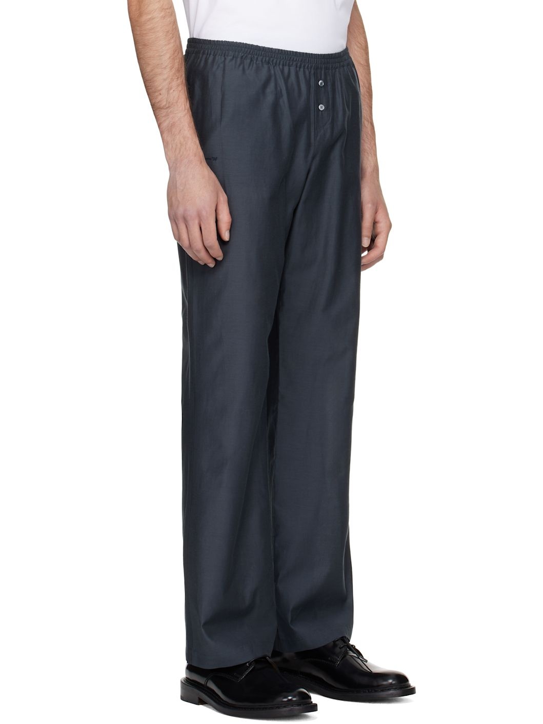 Gray Wide-Leg Limone Trousers - 2