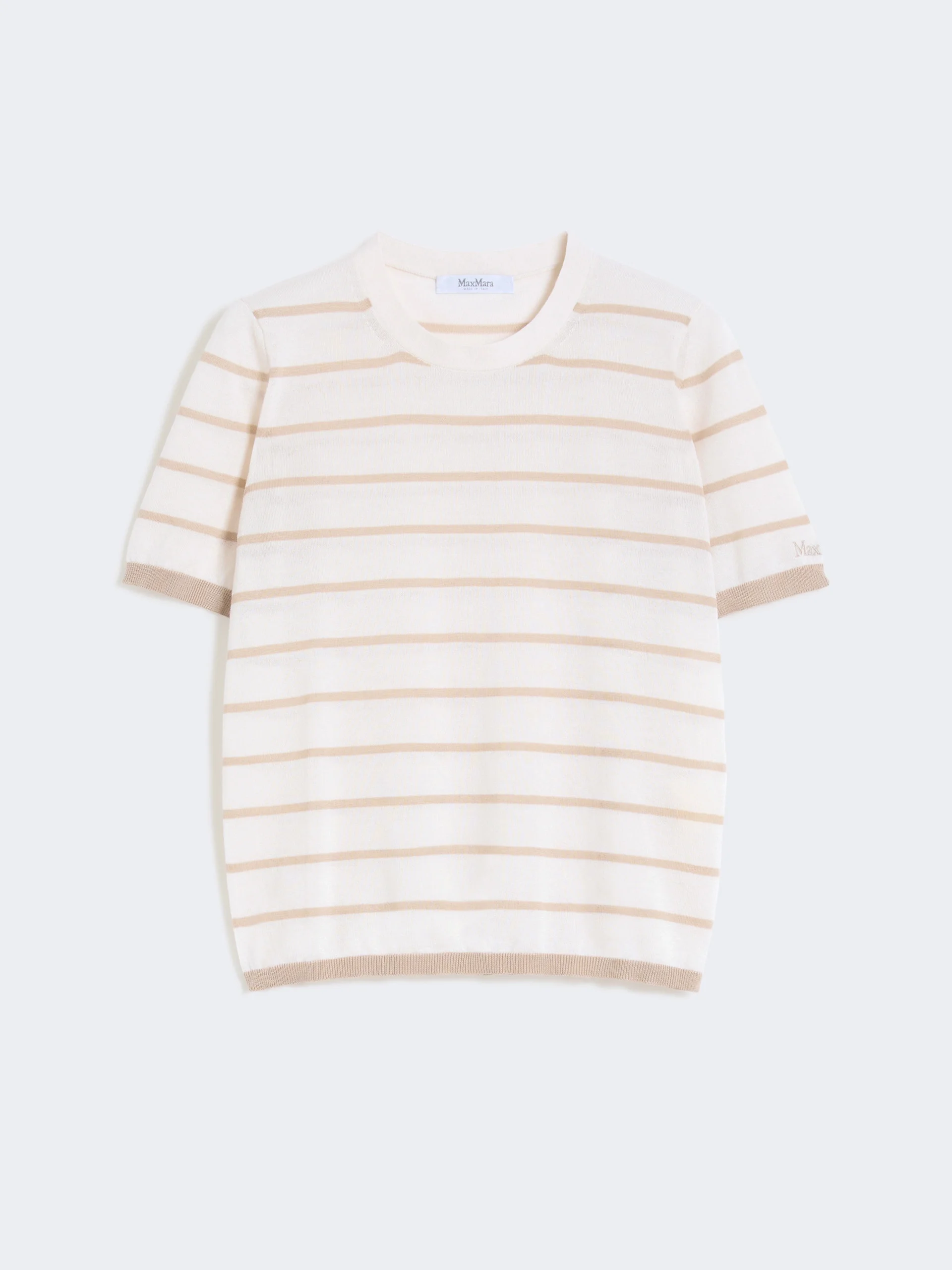 Cashmere and silk yarn sweater - BEIGE - 1