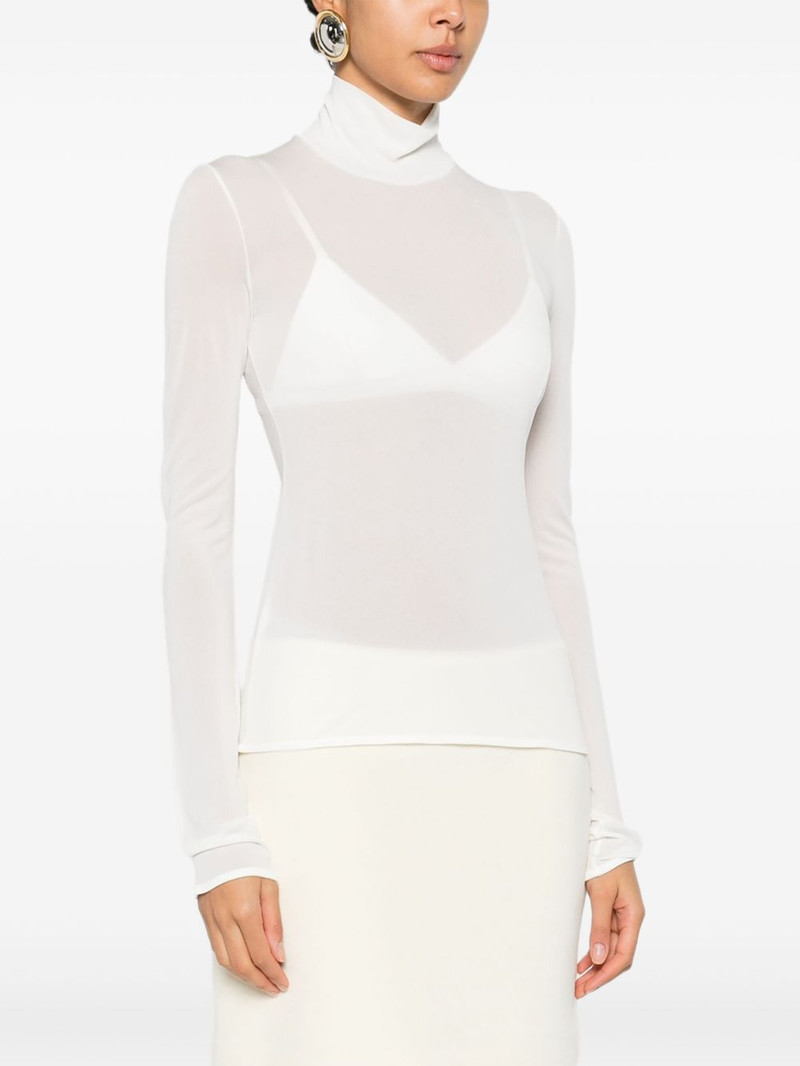 mock-neck long-sleeve top 3