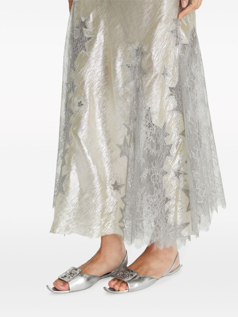Star lace-detail slip dress 5