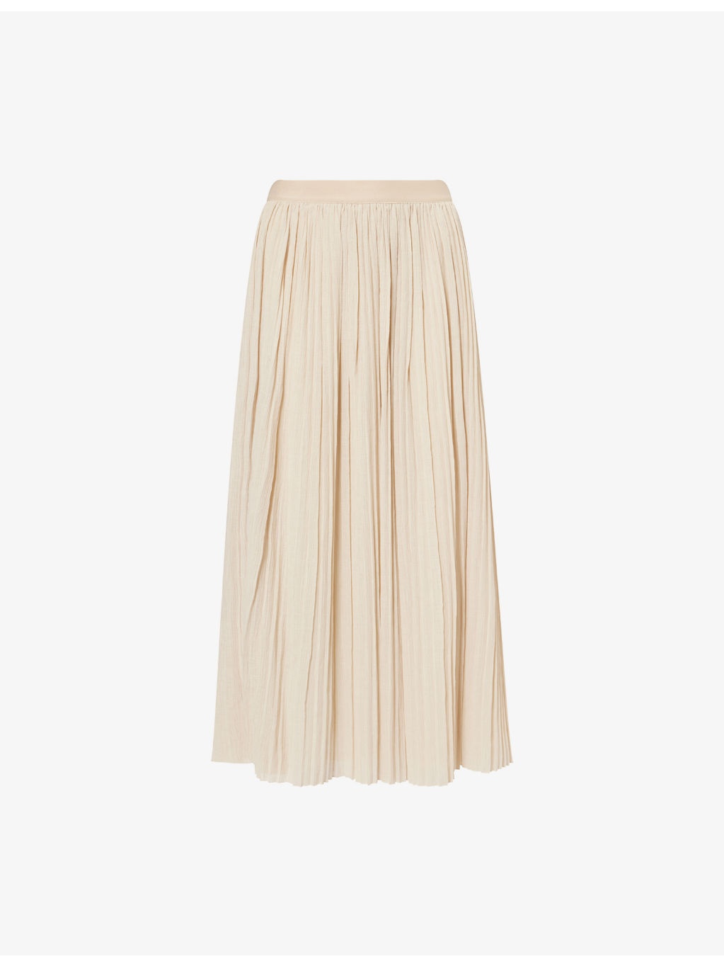 Cral Pleated Cotton-Blend Midi Skirt - 1