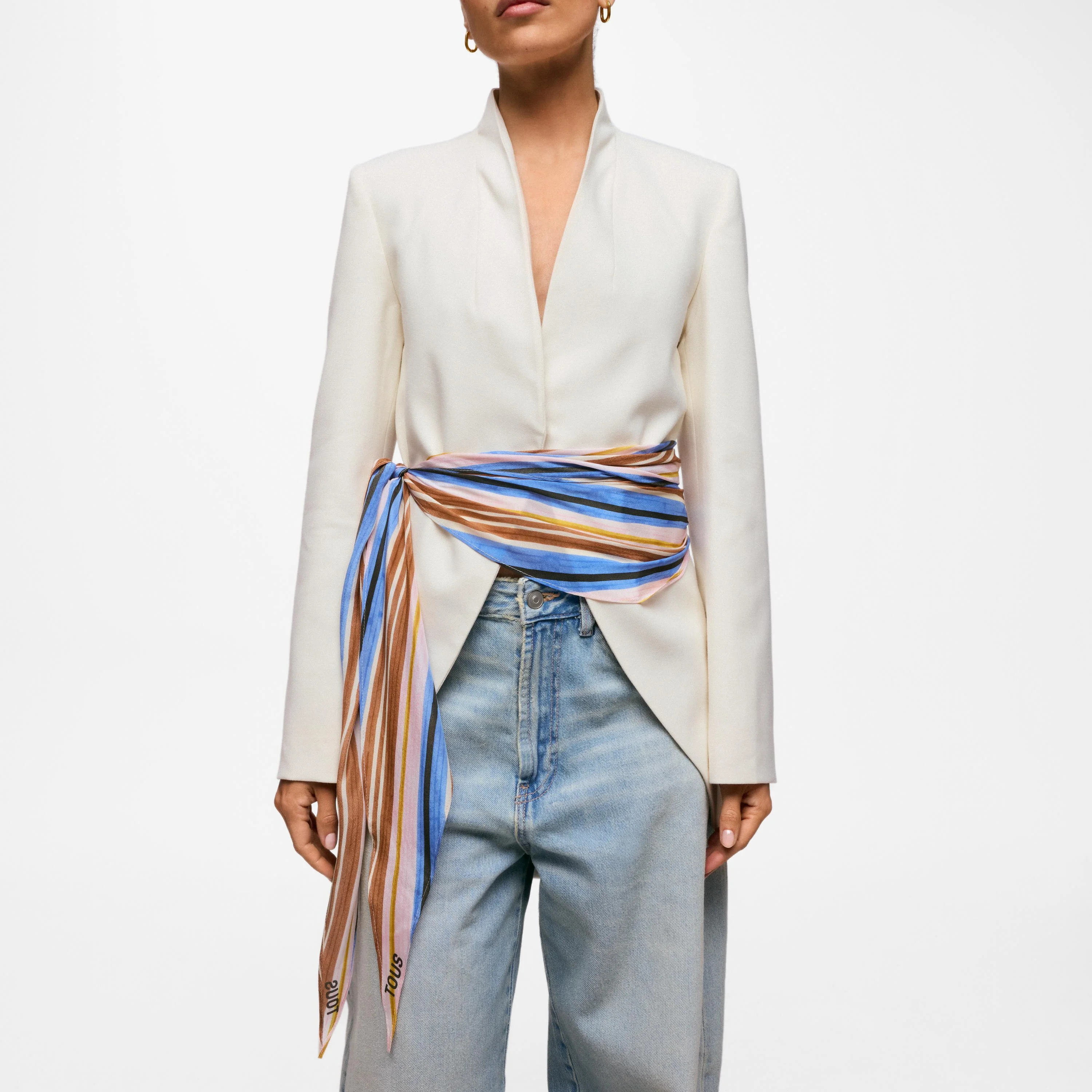 Camel-colored silk Scarf TOUS Summer Holidays - 1