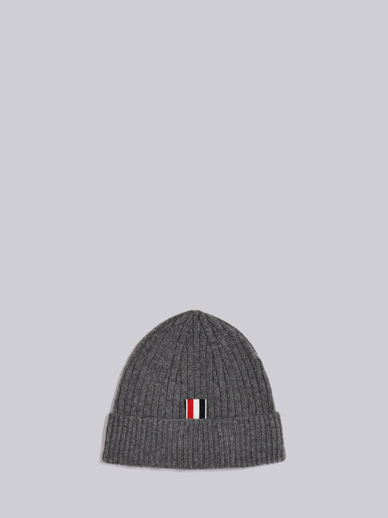 Thom Browne 4-Bar stripe cashmere rib beanie outlook