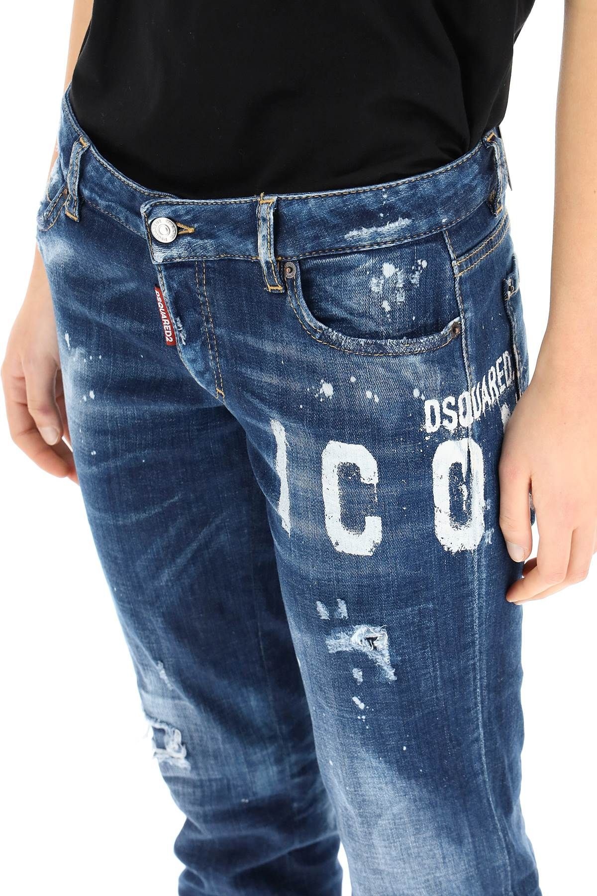 'ICON' PRINT JENNIFER  JEANS - 5