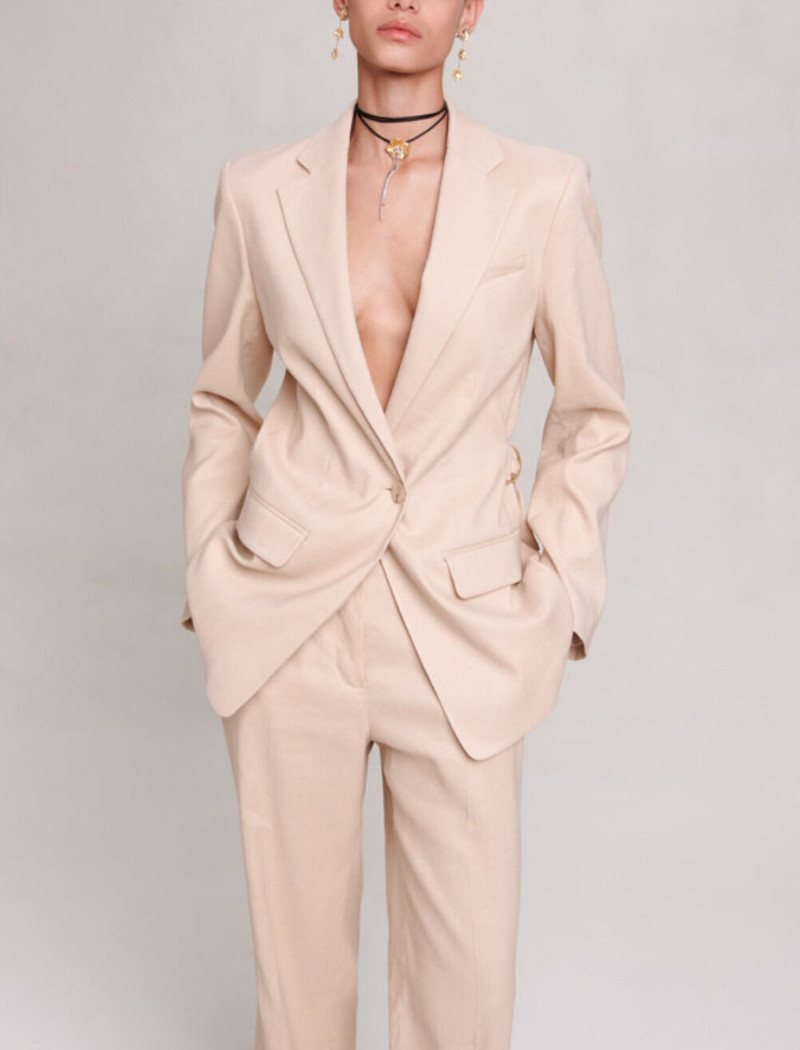 Linen blend blazer 7