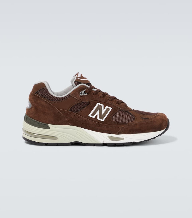 991 suede and mesh sneakers - 1