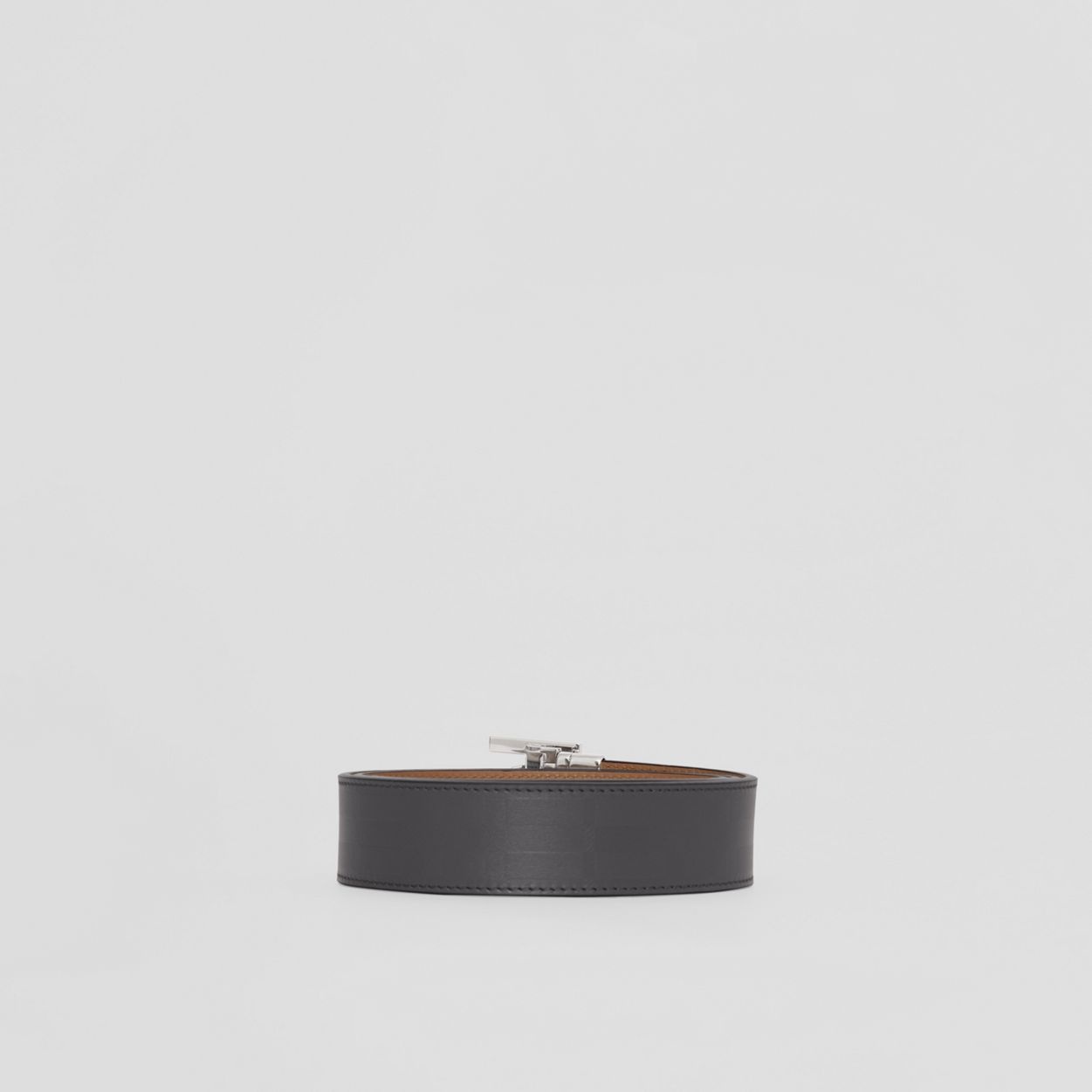 Reversible Monogram Motif Embossed Leather Belt - 5