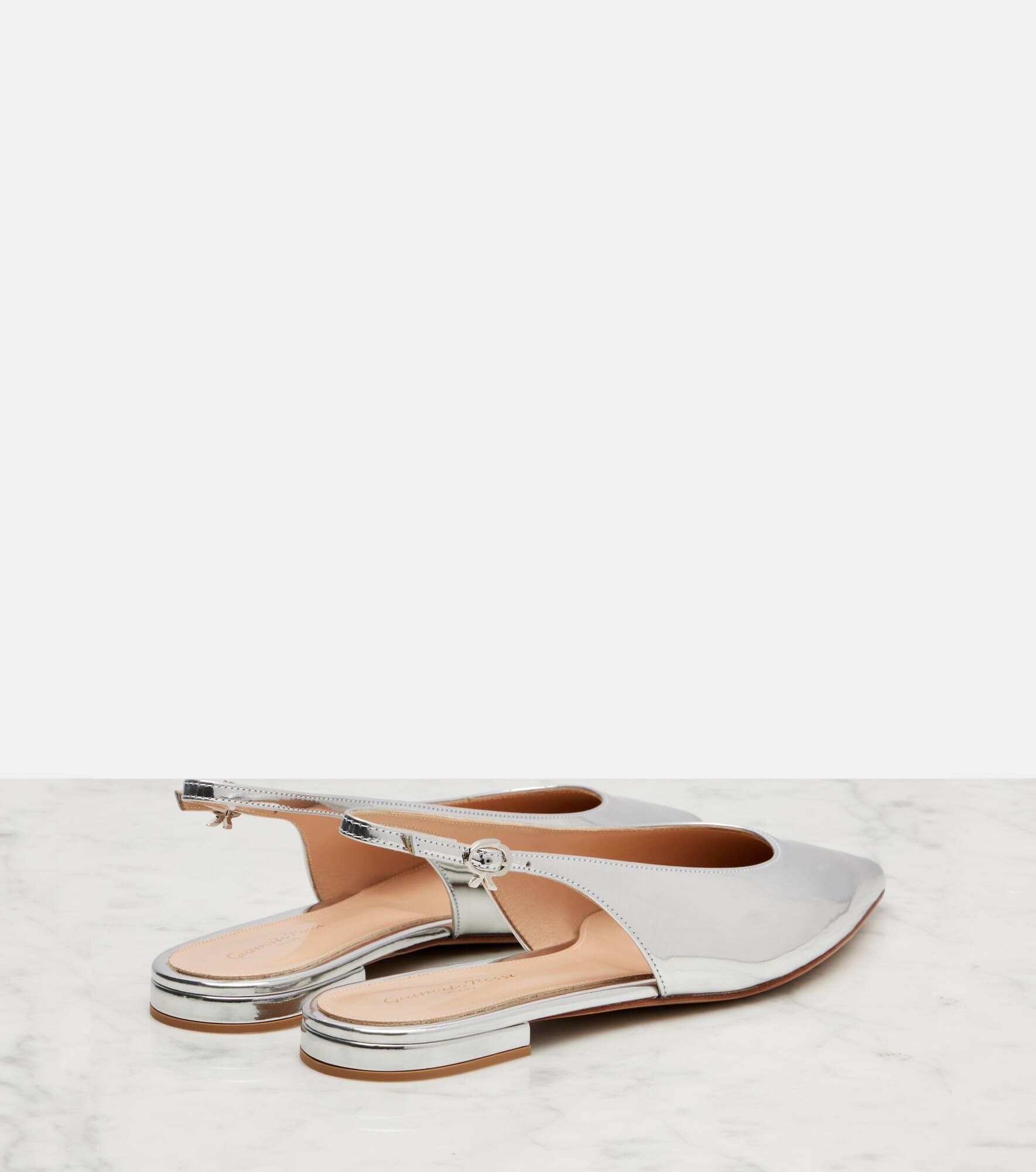 Robbie metallic leather slingback flats - 2