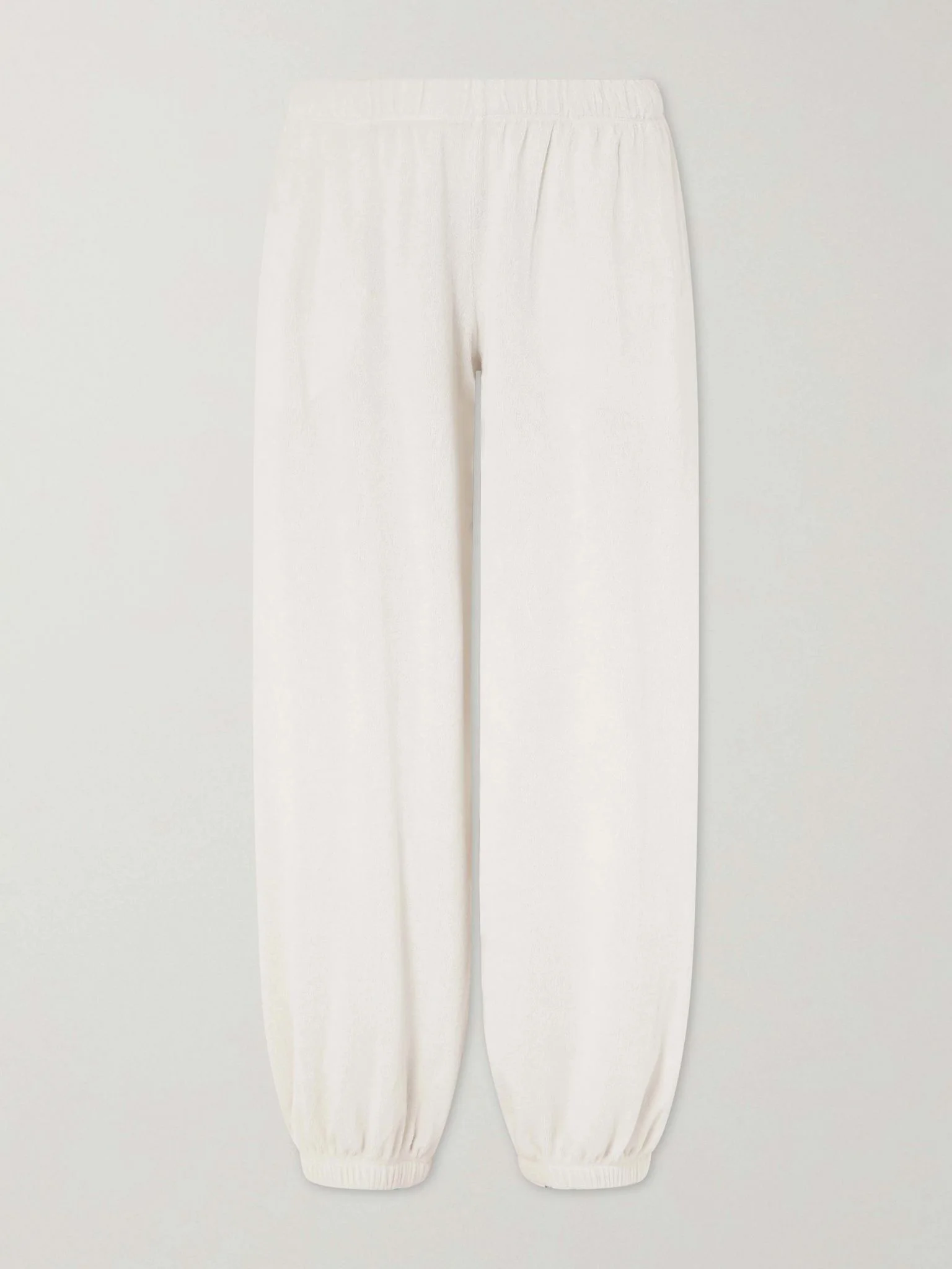 Paxos cotton-blend terry track pants Ivory - 1