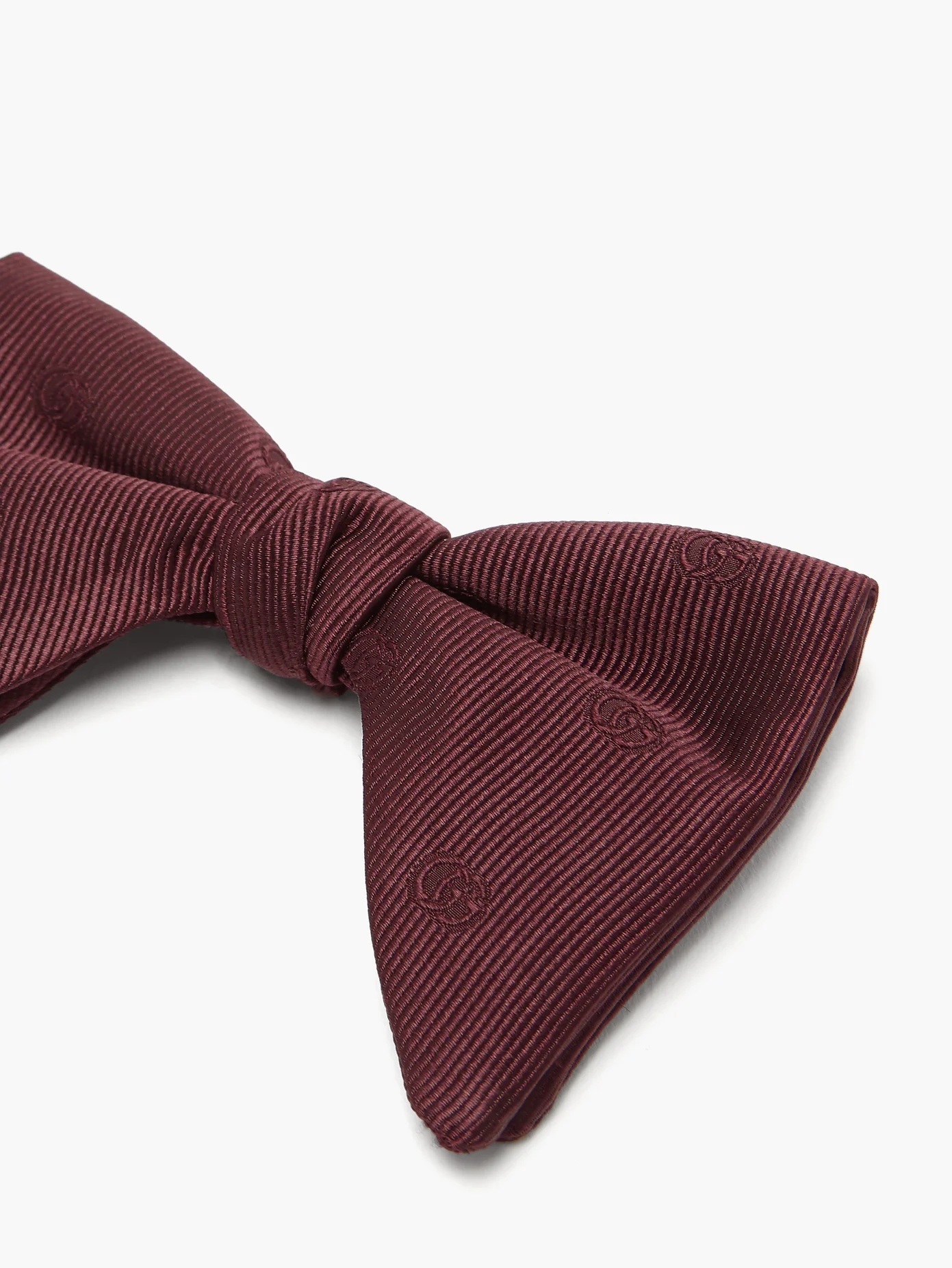 Logo-jacquard silk-faille bow tie - 4