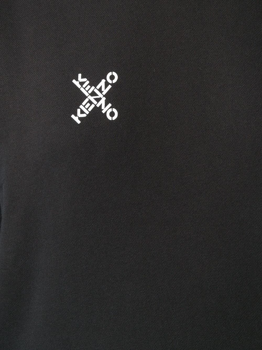 cross logo print hoodie - 5