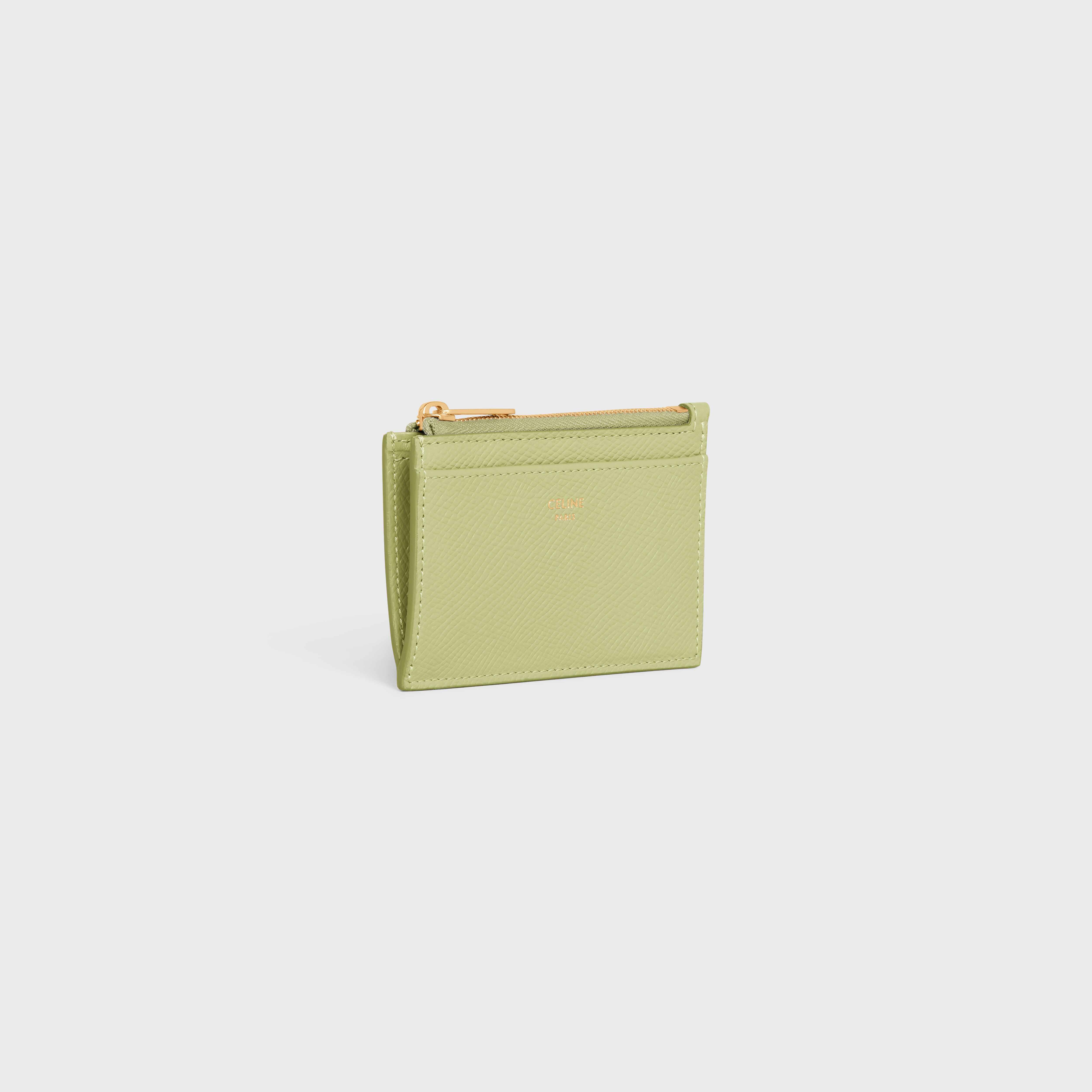 Zipped Card Holder in Grained Calfskin - 2