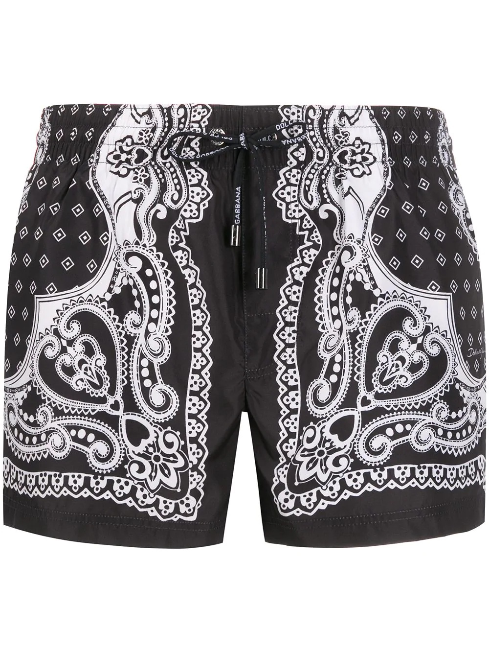 Bandana print swimming shorts - 1