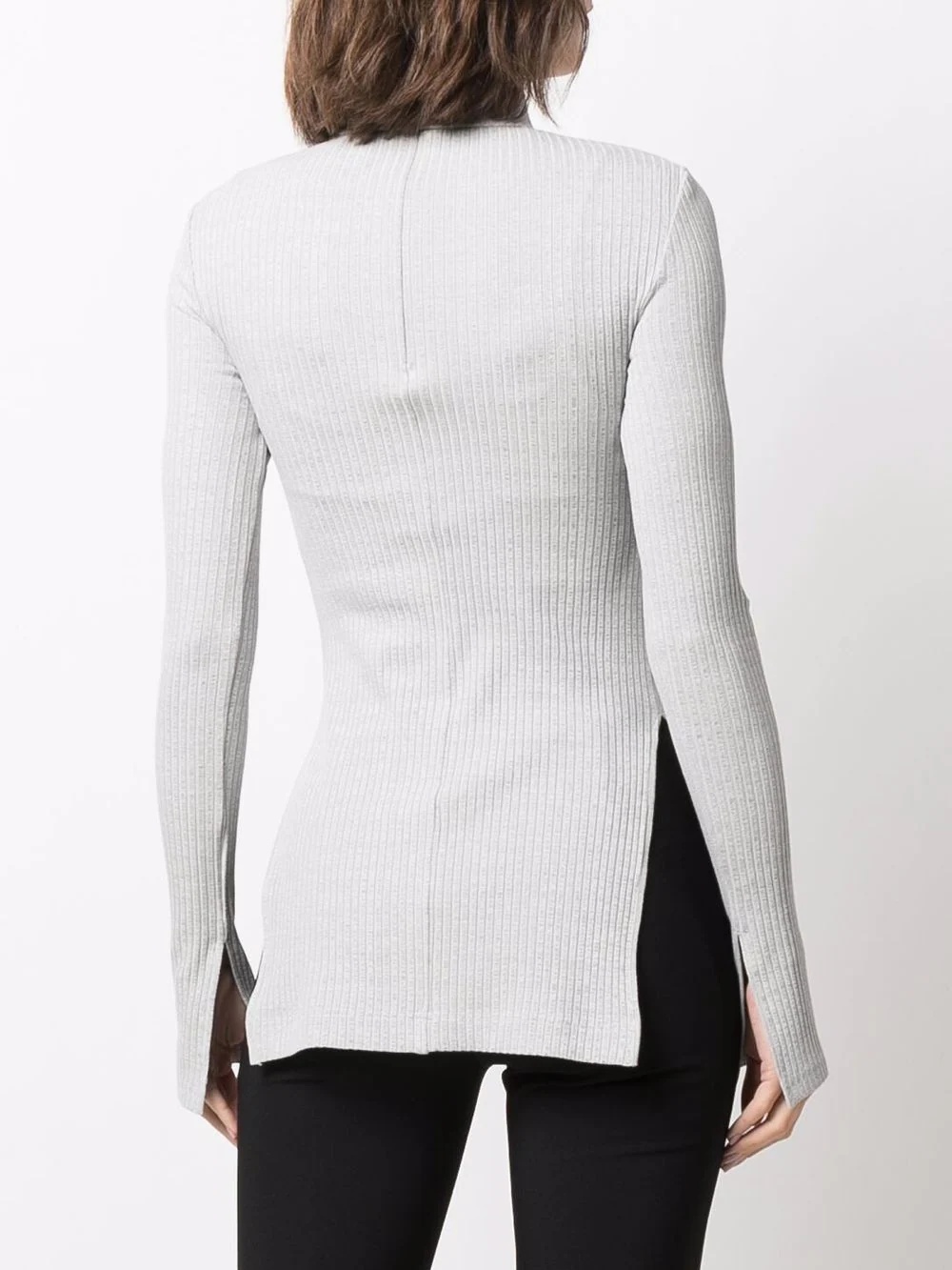 ribbed-knit long-sleeve top - 4