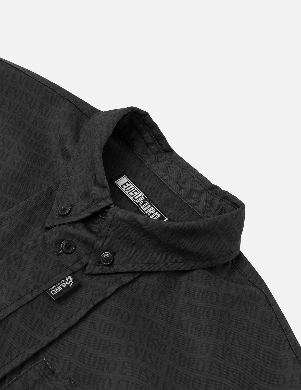 Allover Logo Print Loose Fit Short Sleeves Shirt - 8