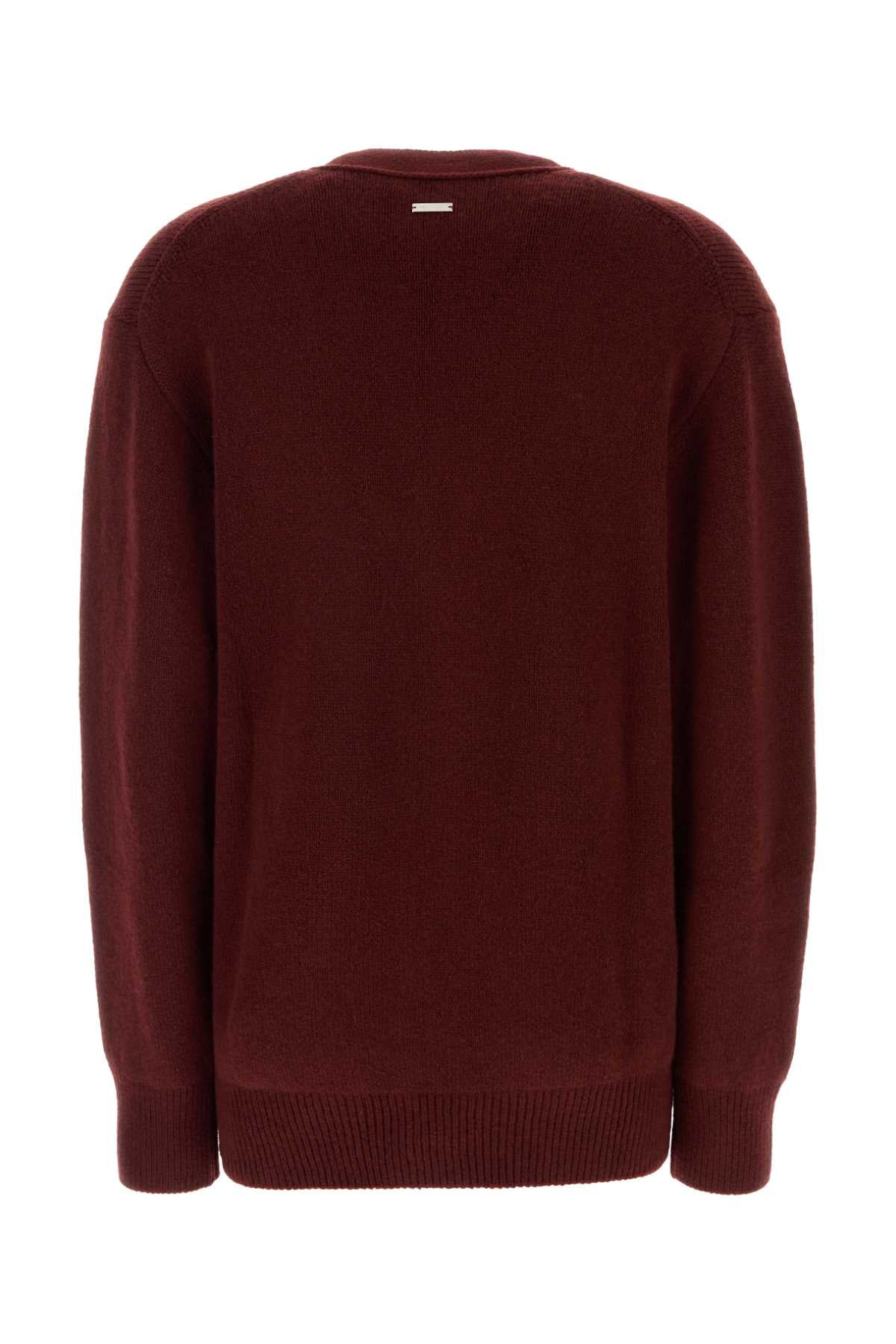 Salvatore Ferragamo Women Burgundy Cashmere Blend Cardigan - 2