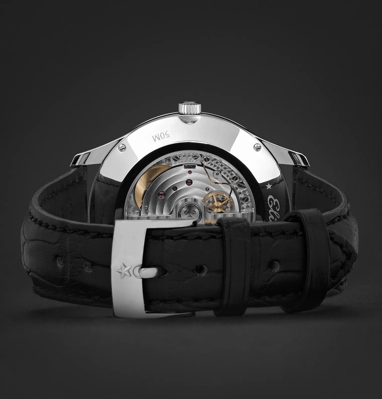 Elite Ultra-Thin 40mm Stainless Steel and Alligator Watch, Ref. No. 03.2010.681/21.C493 - 3