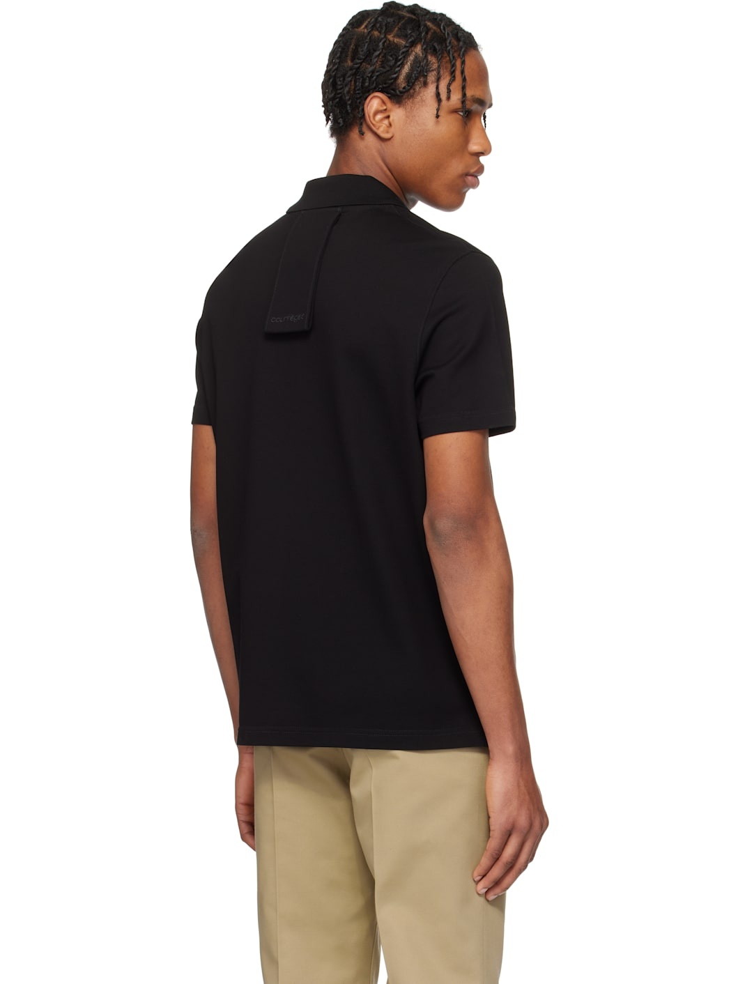 Black 'AC' Piqué Polo - 3