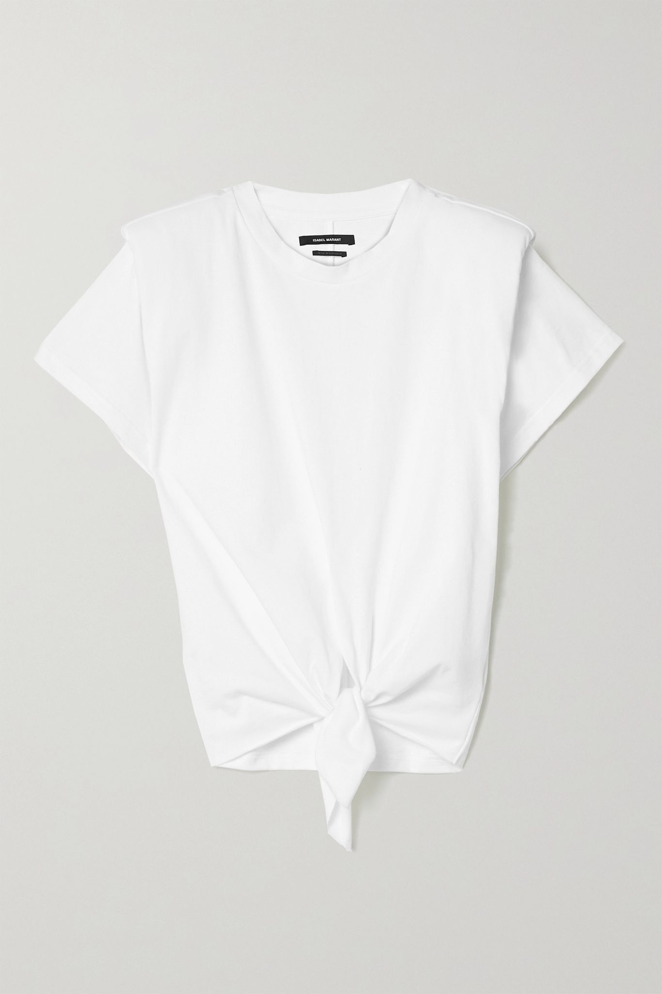 Belita tie-front cotton T-shirt - 1