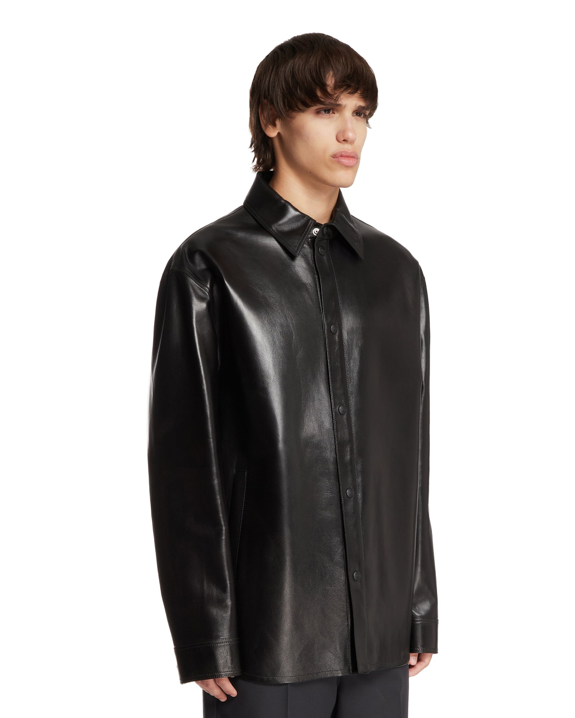 Black Leather Shirt - 4