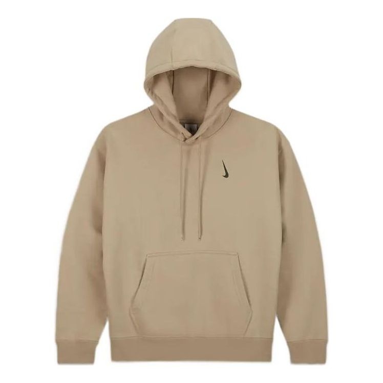 Men's Nike x Billie Eilish Crossover Solid Color Cotton Hooded Long Sleeves Us Edition Brown DQ7750- - 1