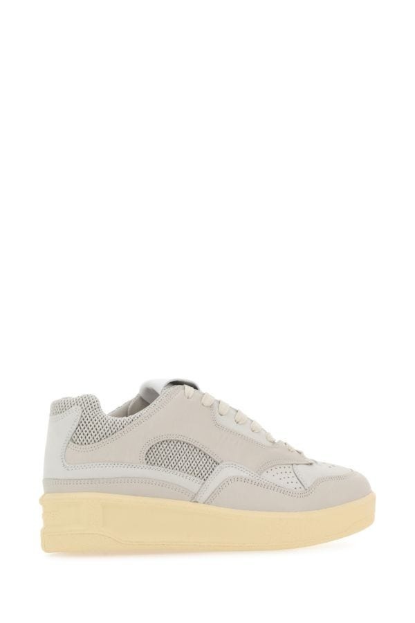 スニーカー Jil Sander Grey canvas and rubber Basket sneakers Jil Sander JIL SANDER Grey Canvas And Rubber Basket Sneakers