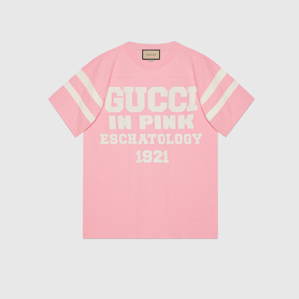 T-shirt with '25 Gucci Eschatology in Pink 1921' print - 1