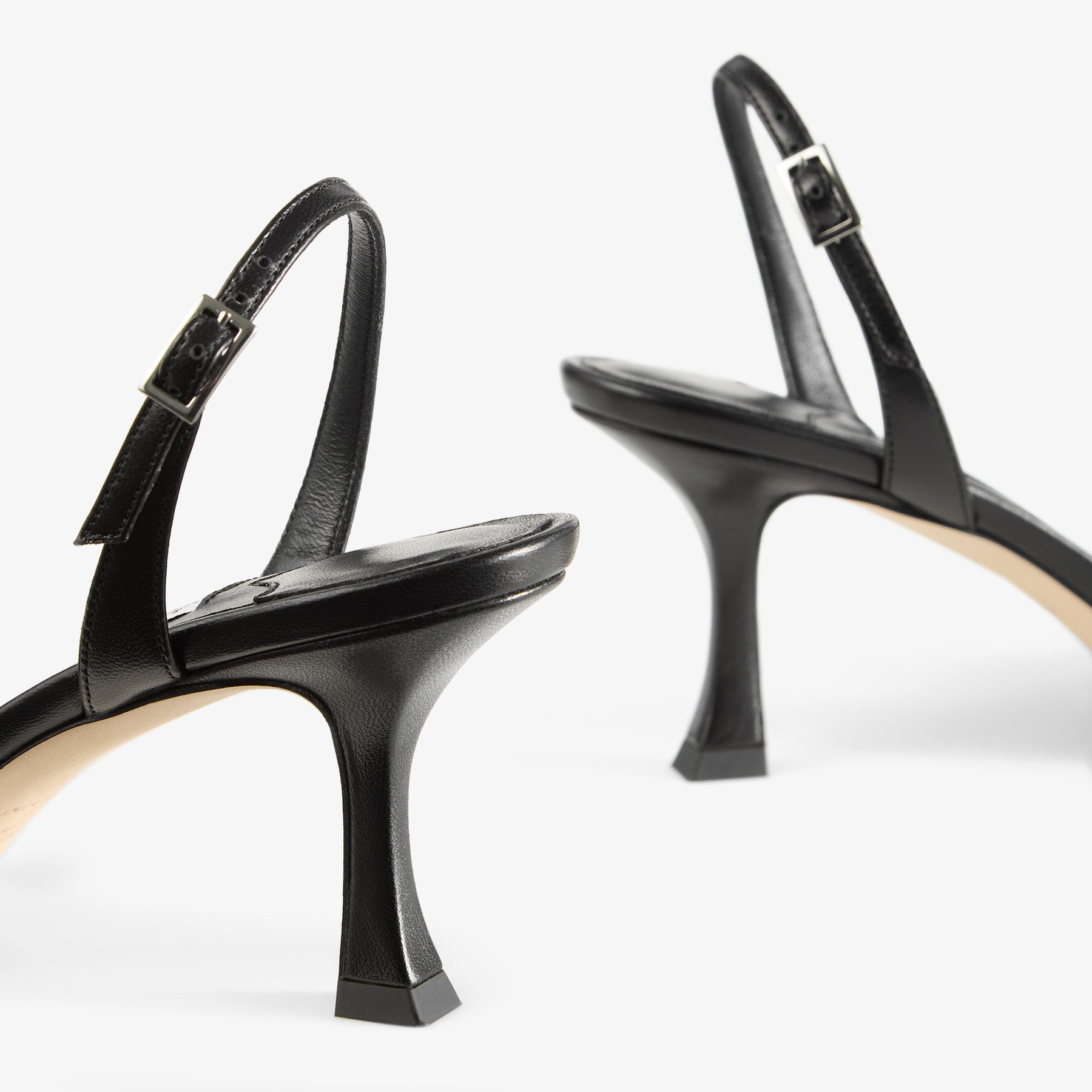 Elsy 70
Black Nappa Leather Crossover Slingback - 3