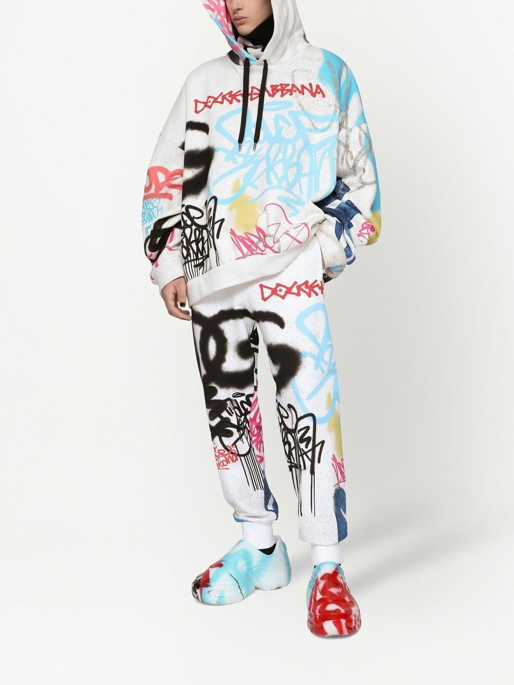 Toy graffiti-print low-top sneakers - 5
