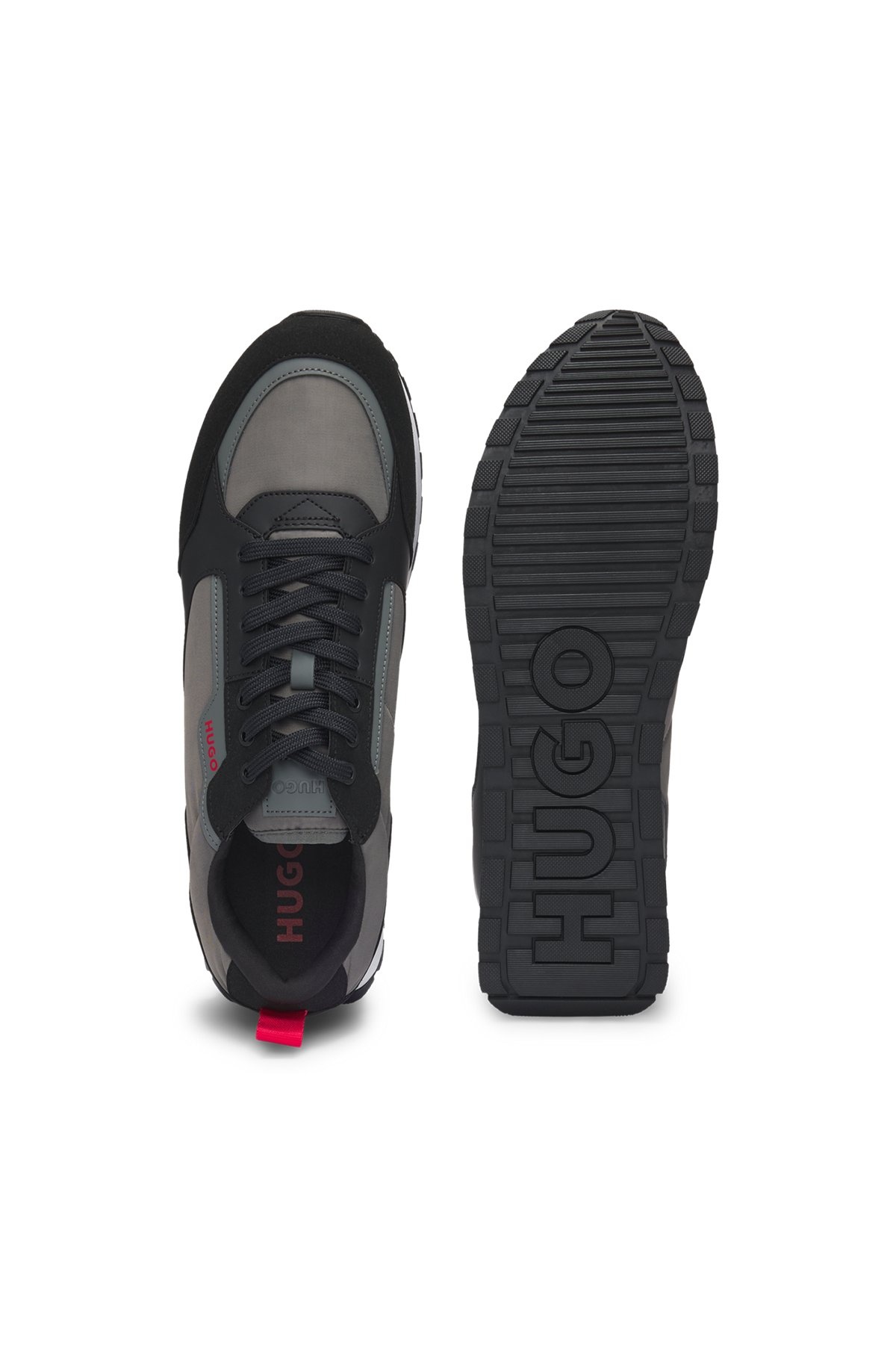 MIXED-MATERIAL TRAINERS WITH BRANDED ACCENTS - 4