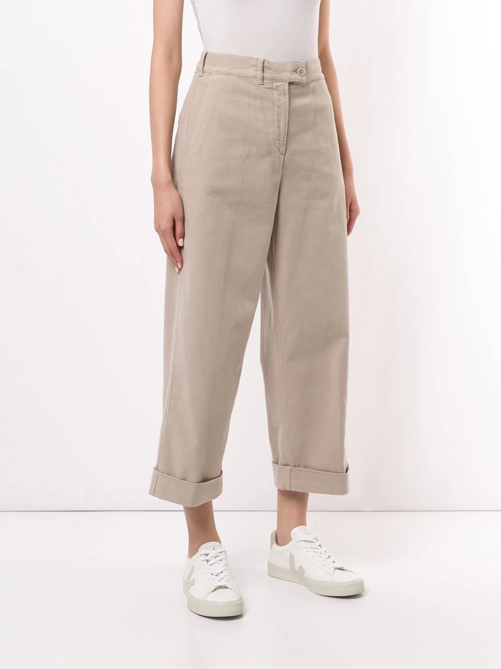 high-waisted wide trousers - 3