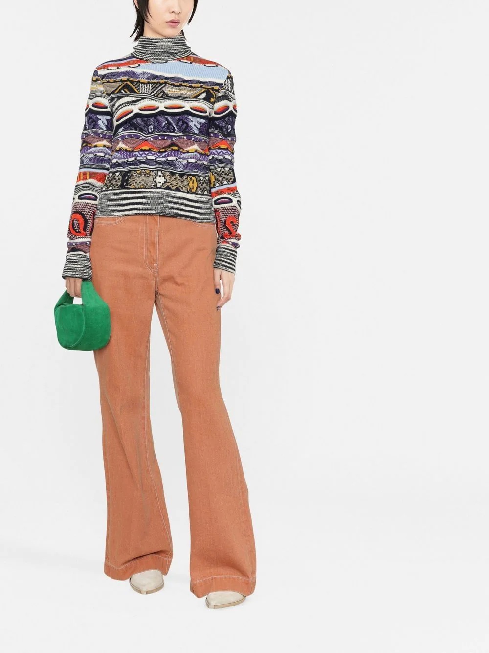 roll-neck knitted jumper - 2