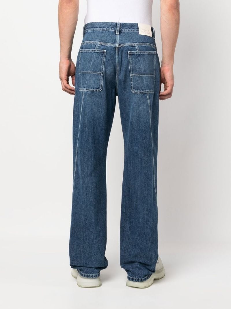 wide-leg panelled jeans - 4