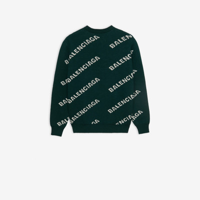 BALENCIAGA Allover Logo Crewneck outlook