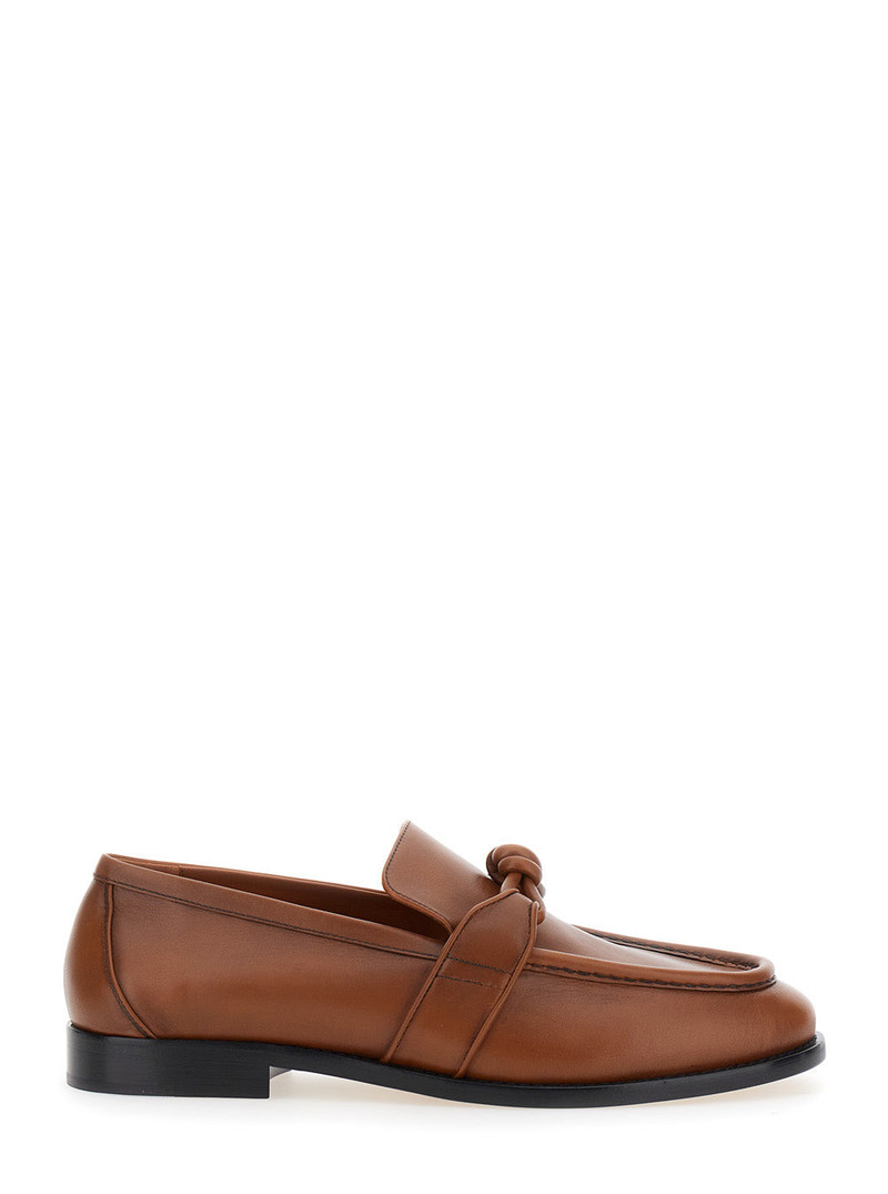 Bottega Veneta Men Brown Loafers With Knot Detail On The Front In Leather Man - 1