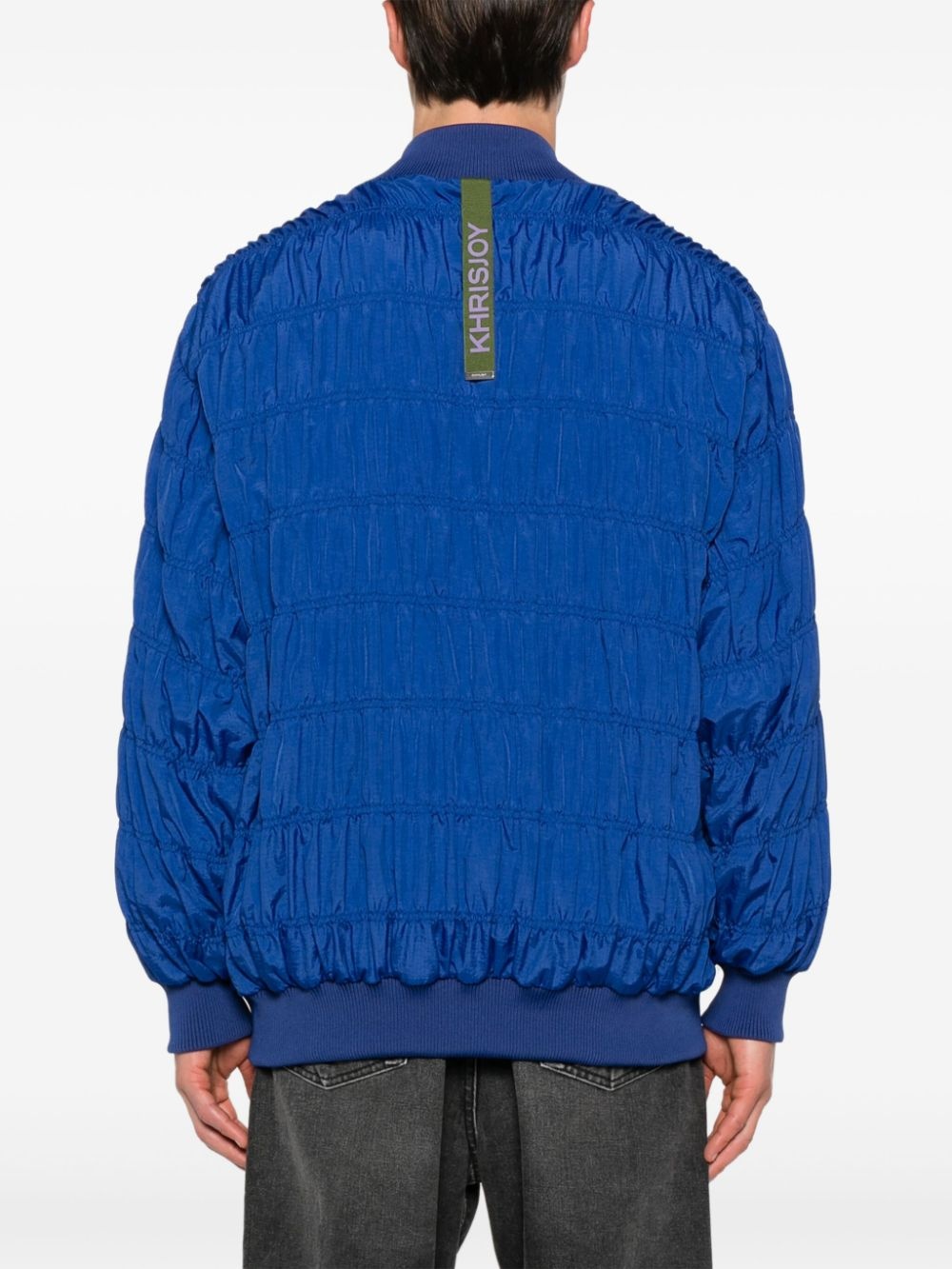 ruched-detail oversize jacket - 4