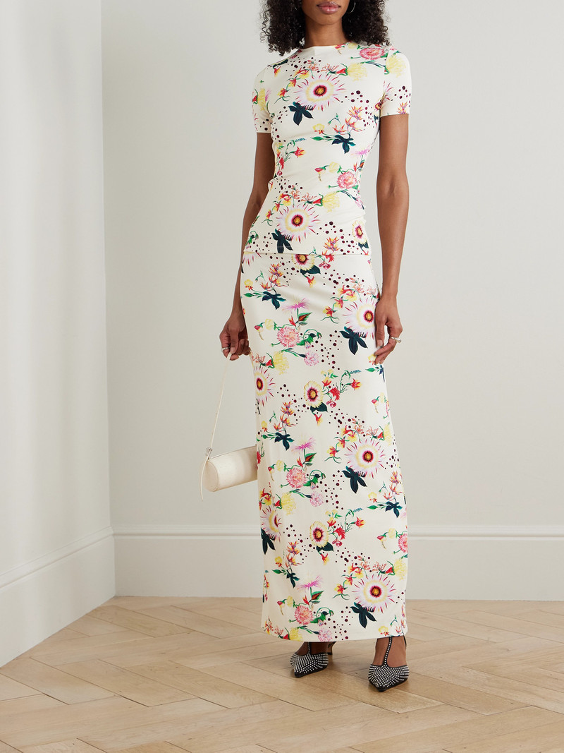 rabanne Floral-print Jersey T-shirt outlook